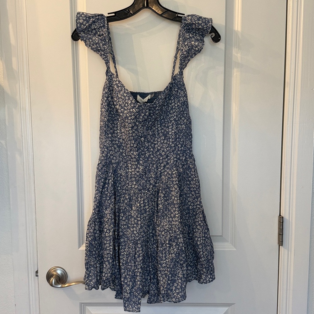 Mustard Seed Navy Floral Kids Dress